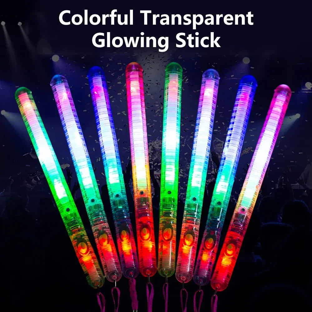 Glow Sticks Fiber Optic Light Up Wands LED Night Lighting Props for Birthday Wedding Dark Parties Concerts Christmas Halloween