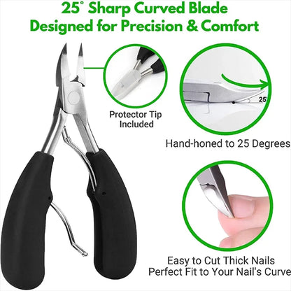 Toenail Clippers Nail Cutters Professional Pedicure Paronychia Tools Manicure Sets Stainless Steel Sharp Curved Blade Big Pliers