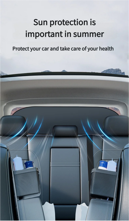 UV-Reflective Car Sun Shade Cover Rear Windshield Sun Protection Sunshade Heat-Isolation Car Privacy Curtains Foldable Storage