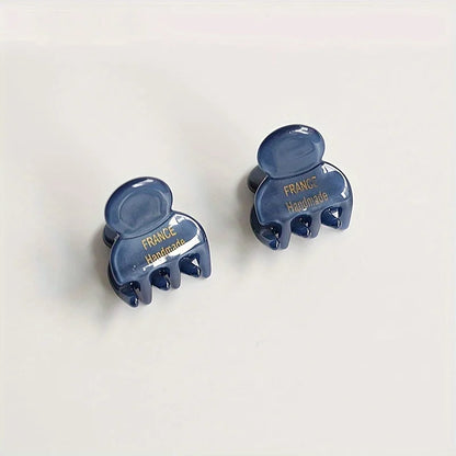 2pcs/set Mini Acetate Hair Claw Side Pins Small Size Shark Clip Sweet Cute Elegant Hairpin Hair Clips Women Hair Accessories