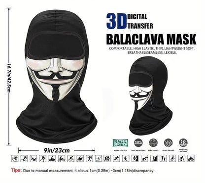 Cycling Mask Skull Quick-drying Sunscreen Balaclava Men's Motorcycle Elastic Helmet Lined Ghost Full Face Windproof Headgear
