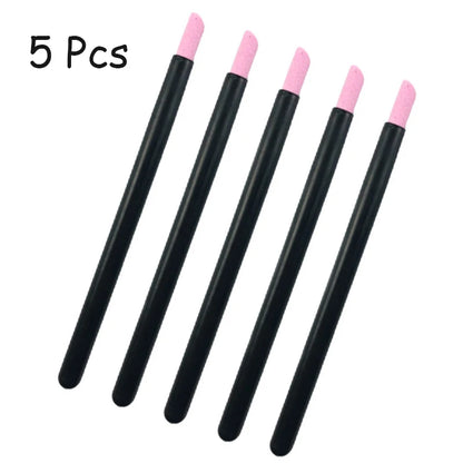 5Pcs Quartz Pen Nail Cuticle Remover Pusher Professional Care Nail Polish Manicure Stick Nail Files Accessories Tool
