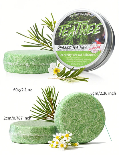 Tea tree essential oil plant shampoo is refreshing, oil controlling, dandruff reducing, and strong for hair. Handmade shampoo wi