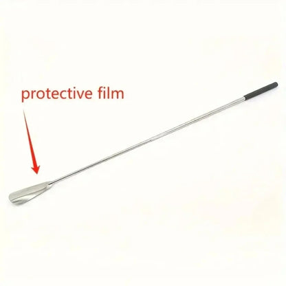 1pc Portable Stainless Steel Shoe Horn With Three Adjustable Lengths for Shoe Lifting And Wearing Shoe Accessories