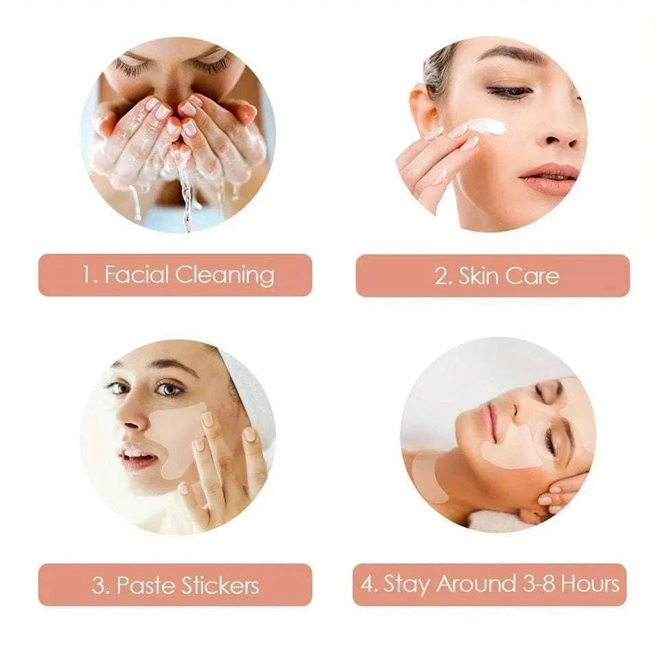 Anti-Ageing Wrinkle Prevention Forehead Neck Under Eye And Smile Line Reusable Silicone Face Patches For Wrinkles Skin Care Tool