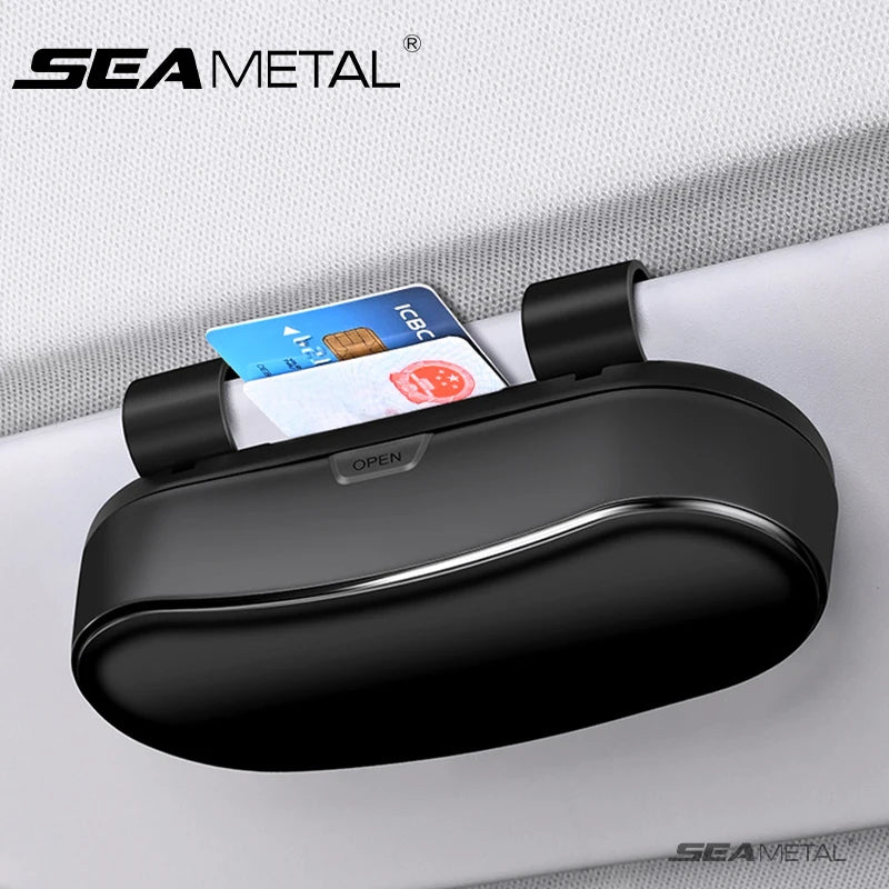 SEAMETAL Car Sun Visor Glasses Case Anti-Scratch Sunglasses Storage Box Glasses Holder Organizer Universal for 99% Car Models