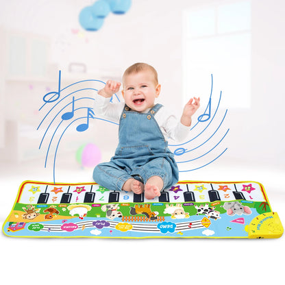Kids Musical Carpet Baby Toddlers Fitness Keyboard Piano Mat Music Play Instrument Montessori Education Toys Gift for Girl Boy