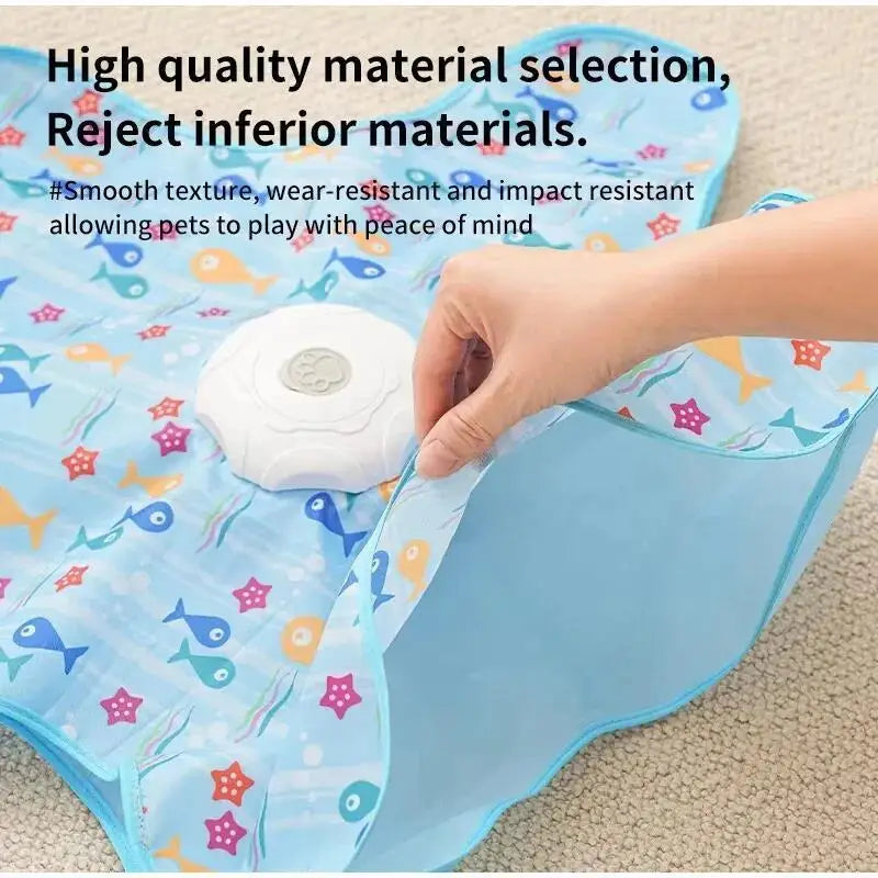 Cat Toys Interactive Hide and Seek Cat Toy with Mouse Squeaky Motion Activated Moving Concealed Feathers Kitten Teaser Toy