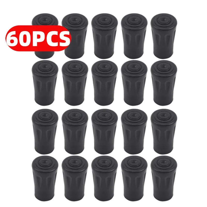 20pcs/pack Trekking Pole Nordic Walk Stick Cane Climb Replacement Alpenstock Outdoor Camp Hike Protector Cap Tip Rubber