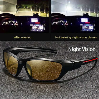 Fashion Vintage Square Frame Unisex Night Vision Glasses Reduce Visual Fatigue Lenses Anti-Glare Anti reflective UV400 Eyewear