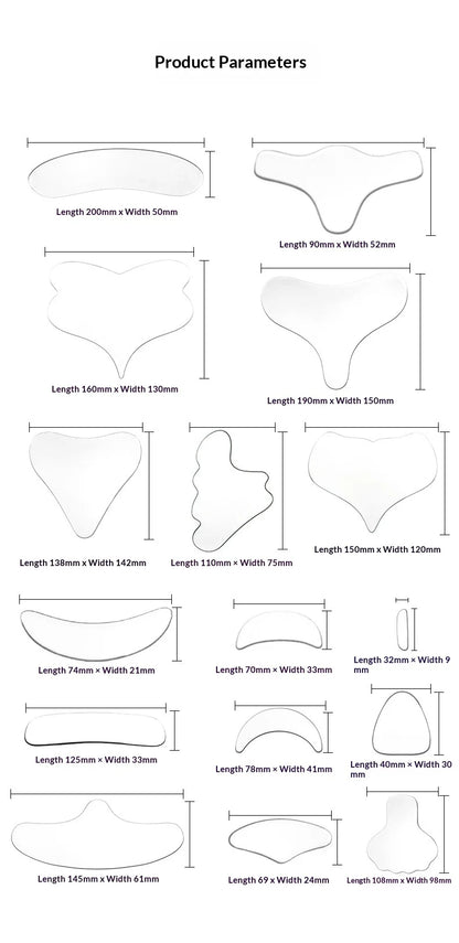 Reusable Silicone Neck & Skin Care Patches, Soft Silicone Comfort Pads for Forehead, Daily Beauty Use