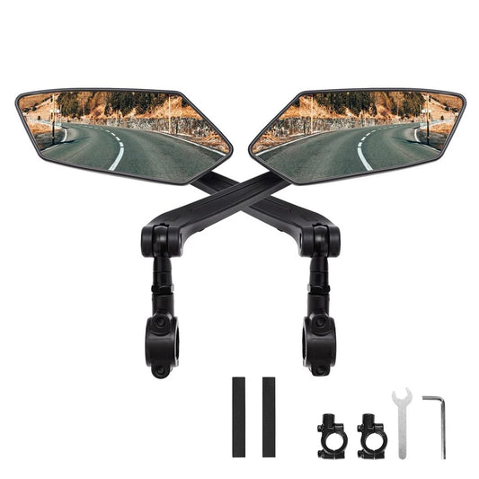DOMEN Bicycle Rearview Bike 360° Rotate Adjustable Wide Angle Mirror Road Bike Handlebar Rear View Mirrors Bike Accessories