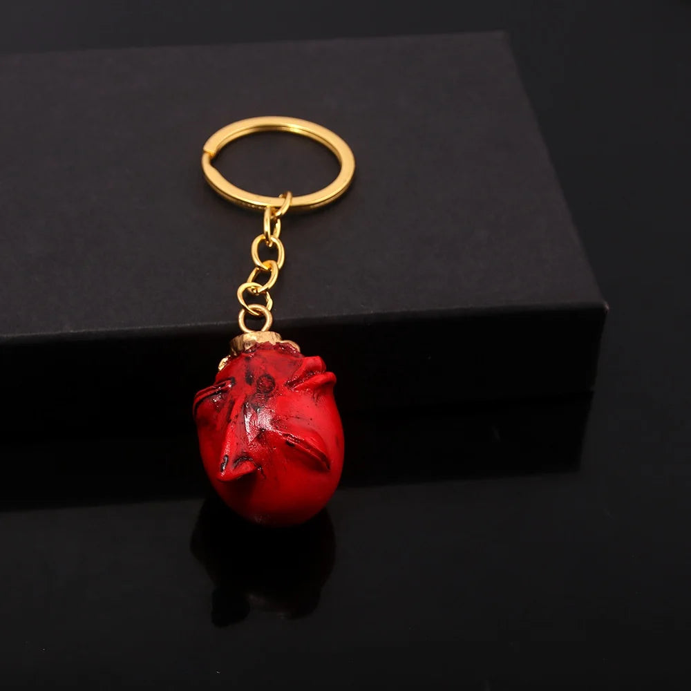 Fashing Popular anime Red Elliptical three-dimensional pendant Necklace Egg Of King Cosplay  Arc Resin Pendant Accessories Gift