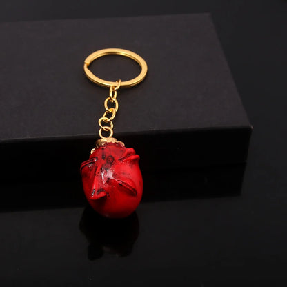 Fashing Popular anime Red Elliptical three-dimensional pendant Necklace Egg Of King Cosplay  Arc Resin Pendant Accessories Gift