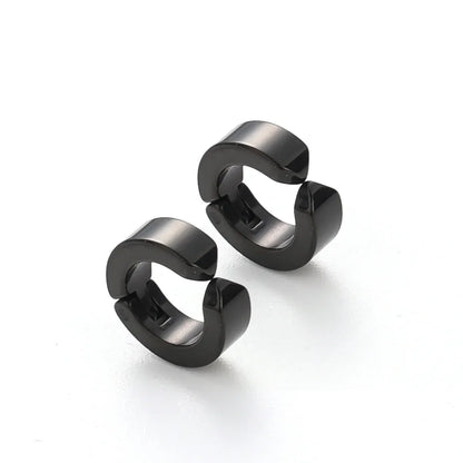 2pcs Anime Chainsaw Man Yoshida Hirofumi Cosplay Ear Clip Earrings Women Men Punk Black No Pierced Fake Ear Circle Pop Jewelry