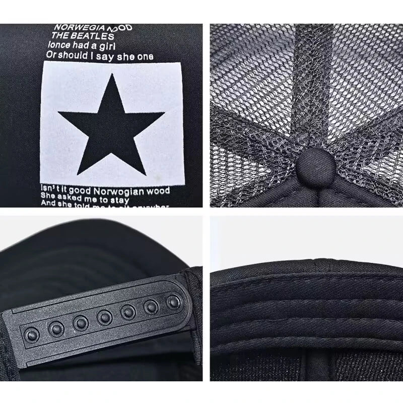 Fashion Spring Baseball Cap Snapback Mesh Hats Hip Hop Caps Cool Men Caps Female Outdoor Casual Sun Hat