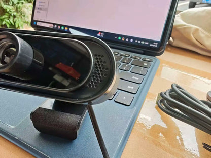 Webcam with Microphone, USB Computer Camera for Video Calls, Zoom, Teams, Streaming, Plug and Play for PC, Mac