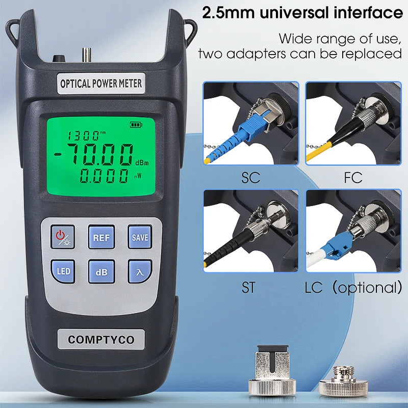 COMPTYCO AUA-Y710A/Y510A Optical Power Meter -70~+10dBm/-50~+26dBm Fiber Optic Cable Tester FTTH Tools(OPM with LED Lighting)