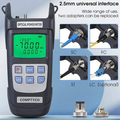 COMPTYCO AUA-Y710A/Y510A Optical Power Meter -70~+10dBm/-50~+26dBm Fiber Optic Cable Tester FTTH Tools(OPM with LED Lighting)