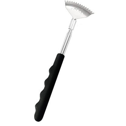 Extendable Back Scratcher the head has 15 rakes, Stainless Steel Portable Telescopic Rubber Handle Back Scratchers