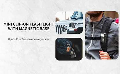 MINI USB Rechargeable LED Flashlight Portable Tail Magnet Work Light Super Bright Camping Lantern Side COB Emergency Torch Light