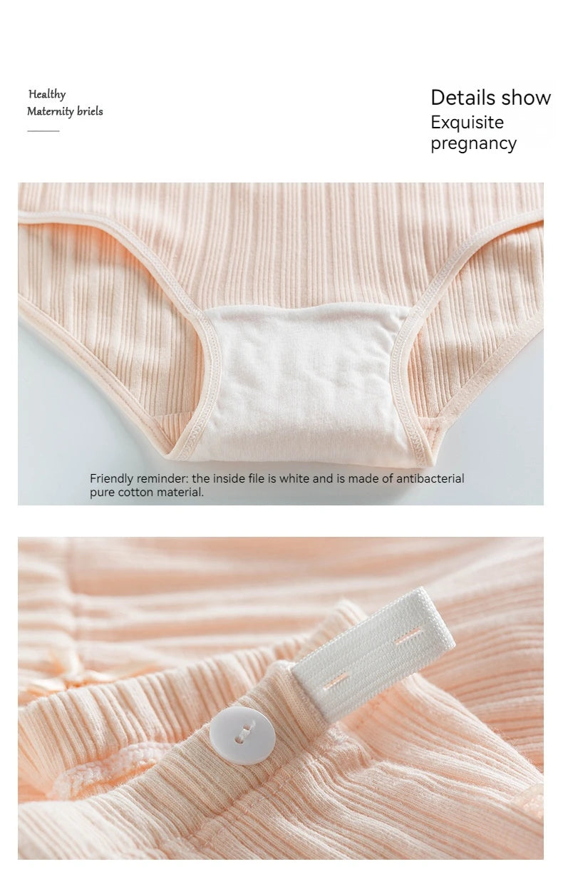 Pure Cotton Comfortable Traceless Underwear For Pregnant Women With High Waist and Adjustable Belly Support During Pregnancy