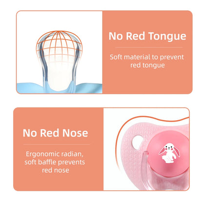Cartoon Pattern Thumb Shape Toddlers Soothe Kids Newborn Baby Silicone Teething Pacifier