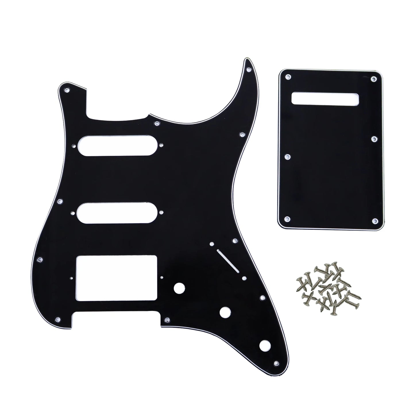 PHRILAM SSH 11 hole ST electric guitar guard, 3-Layer  St  Pickguard with Aluminum Foil Shield Fits American/Mexican ST