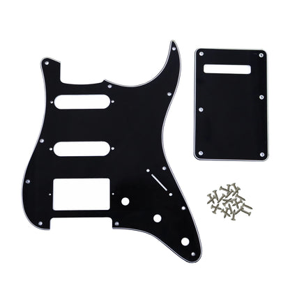 PHRILAM SSH 11 hole ST electric guitar guard, 3-Layer  St  Pickguard with Aluminum Foil Shield Fits American/Mexican ST