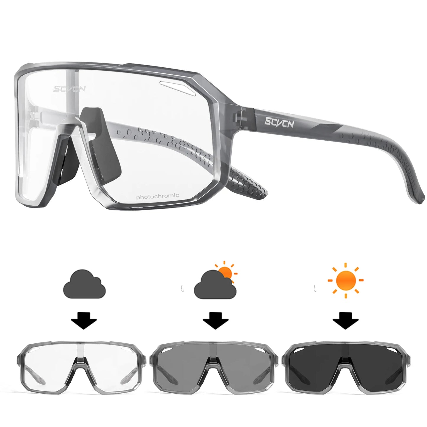 Cycling Glasses Photochromic Sunglasses Men Women Mountain Bike Road Eyewear New Bicycle Riding Outdoor Sports Hiking Goggles
