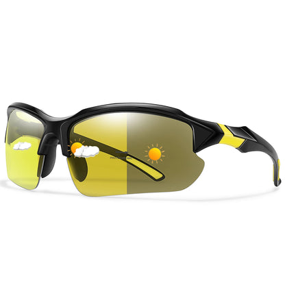 Photochromic Cycling Sunglasses Men Outdoor Sports Tactical Camouflage Goggles Vintage Driving Riding Fishing Windproof