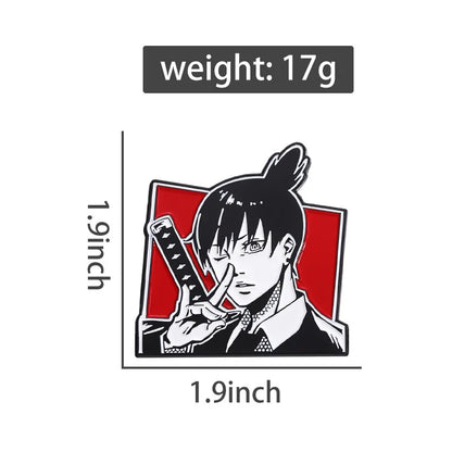 Chainsaw Man Metal Badge Japanese Anime Power Enamel Pin Brooch Cute Girl Cartoon Lapel Pins Emblem Fashion Jewelry Accessories