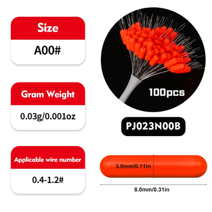 100pcs Premium Rubber Oval Bobber Stoppers - Space-Saving Float Stops for Fishing Gear - Durable Fishing Accessories for Anglers