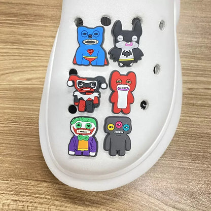 12Pcs Fuggler Monster Shoes Charms Cartoon Clog Sandal Garden Shoe Decoration Accessorie Shoe Buckles Kids Party Gifts