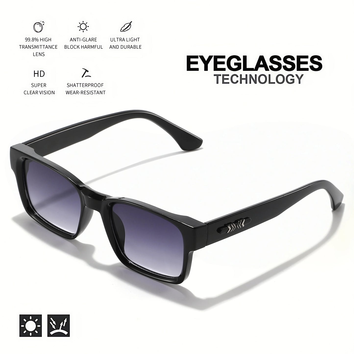 Retro Punk Fashion Sunglasses - Square Protective Frame, UV400 Unisex for Outdoor Adventures & Casual Style