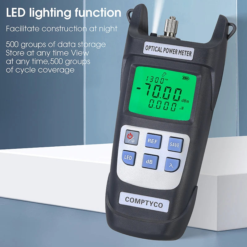 COMPTYCO AUA-Y710A/Y510A Optical Power Meter -70~+10dBm/-50~+26dBm Fiber Optic Cable Tester FTTH Tools(OPM with LED Lighting)