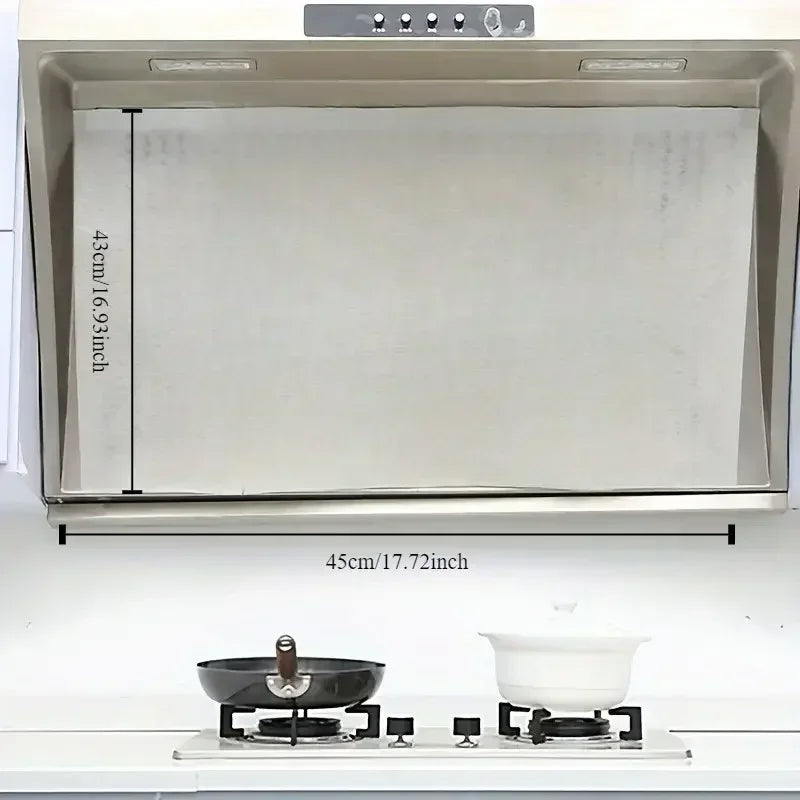 Heavy-Duty Range Hood Filters - Oil-Absorbing Mesh Covers for Kitchen Ventilation, Easy Install