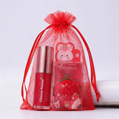 4-Color Random Sending Strawberry Lip Gloss Lipstick Moisturizing Winter Antifreeze Anti Crack Moisturizing Lasting lip balm