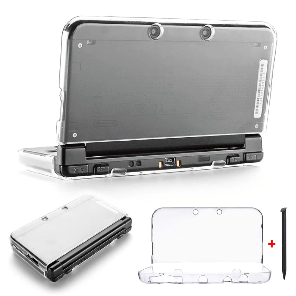 Transparent Protective Shell Case For New 3DS XL LL Clear Hard Guard Skin Cover For New 3DSLL XL w/ Stylus Pen Game Accessories