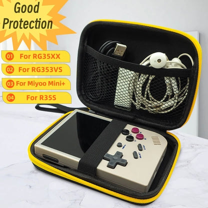 Black Storage Bag For Miyoo Mini+ RG353V RG353VS RG35XX R35S Game Console Protective Travel Bag Miyoo Mini Plus Case Handbag