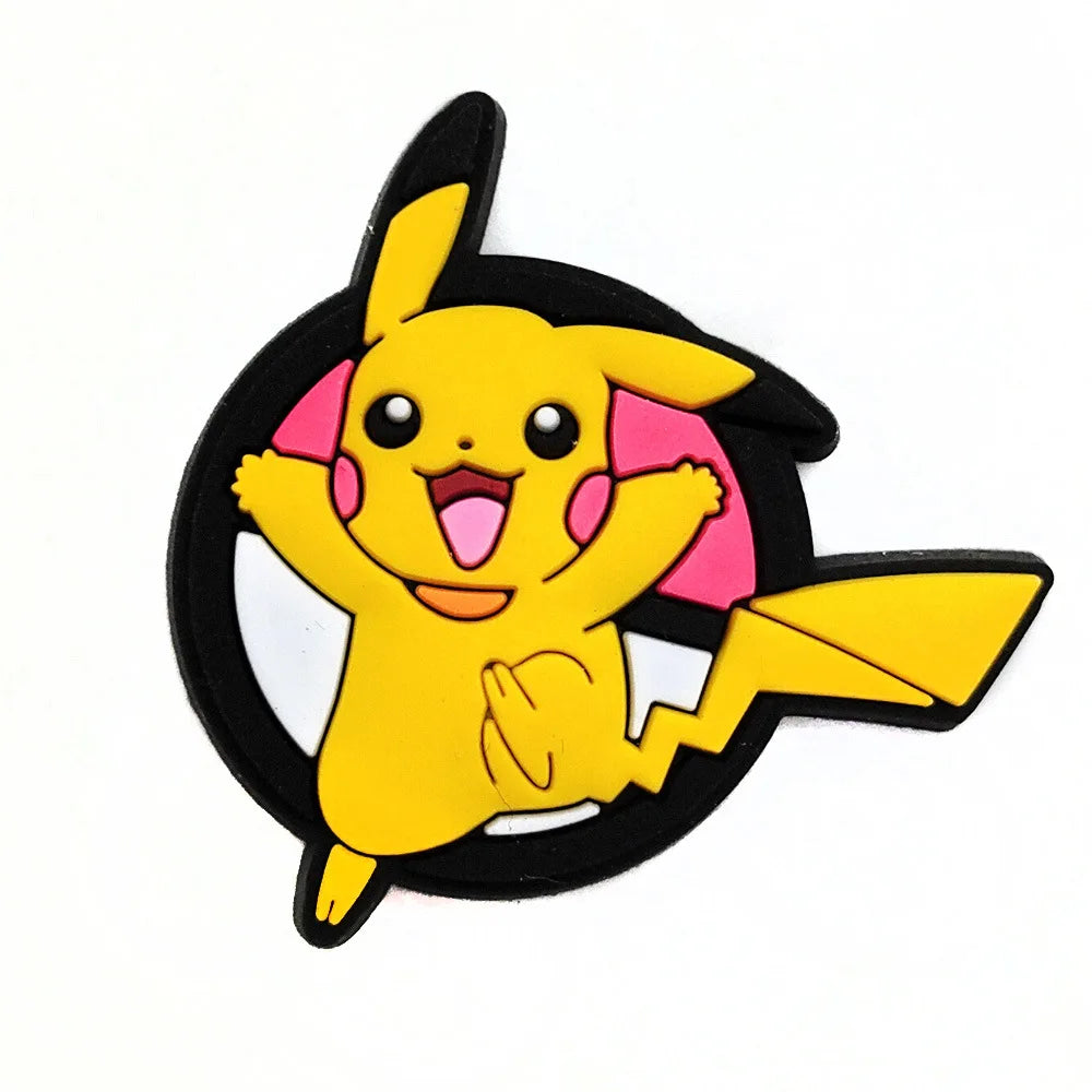 Random 10/20/30/50pcs Pokemon Cartoon Shoe Charms for Kids Sandals Classic Shoe Accessories Decoration Pins Party Birthday Gifts