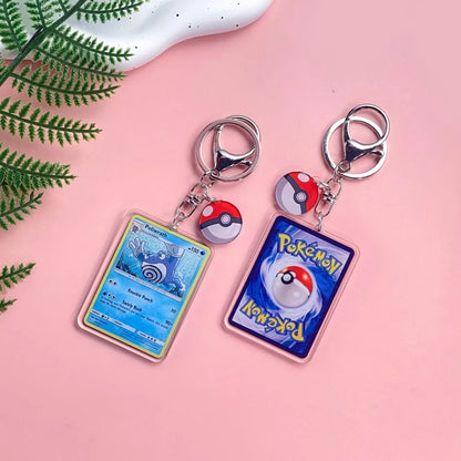 1/43Pcs Pokémon Pikachu Bulbasaur Gold Saint Acrylic Keychain Backpack Pendant Bag Charms Accessories Decoration Holiday Gifts