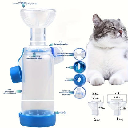 Adjustable Pet Nebulizer Mask, Large-Capacity Aerosol Spacer, Respiratory Care for Pets