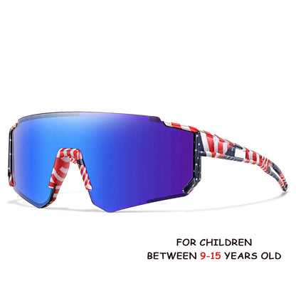 Age 9-15 Youth Cycling Glasses Teenagers Sunglasses Mtb Bike Bicycle Baseball Goggles Children Outdoor Sport Boys Girls UV400