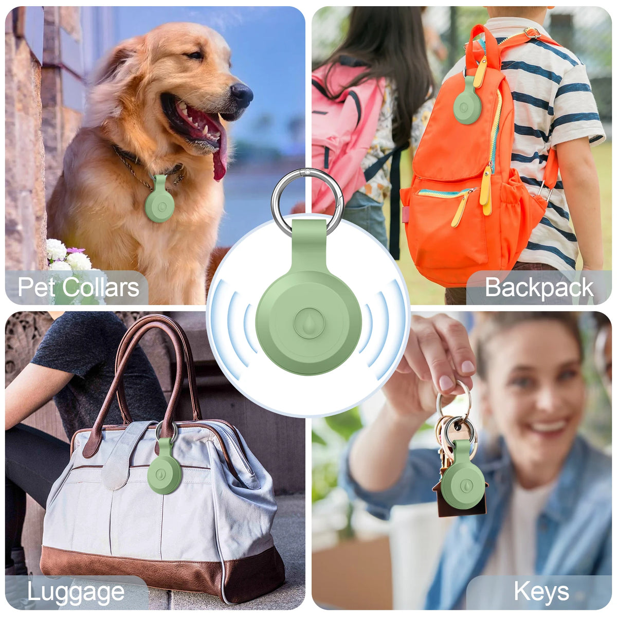 Silicone Case For Apple Airtag Cover 360° Waterproof Dog Cat Collar GPS Finder Protective Cases For Apple Air Tag Shell Keychain