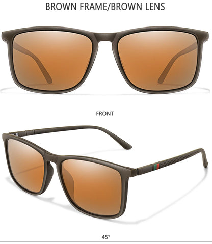 Men Women Fashion Cycling Sun Glasses  Travel Driving Fishing Male Eyewear UV400 Luxury Square Vintage Polarized Sunglasses