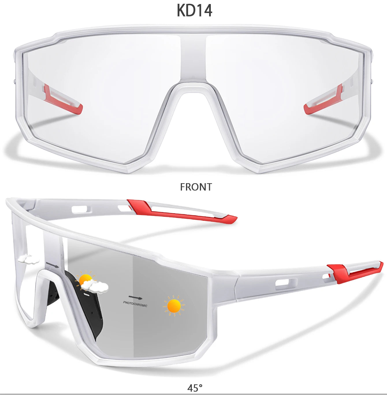 Fashion Brand Men Women Bicycle Photochromic Eyewear MTB Bike Fishing Running Cycling Sports Sunlasses Comfortable Goggles
