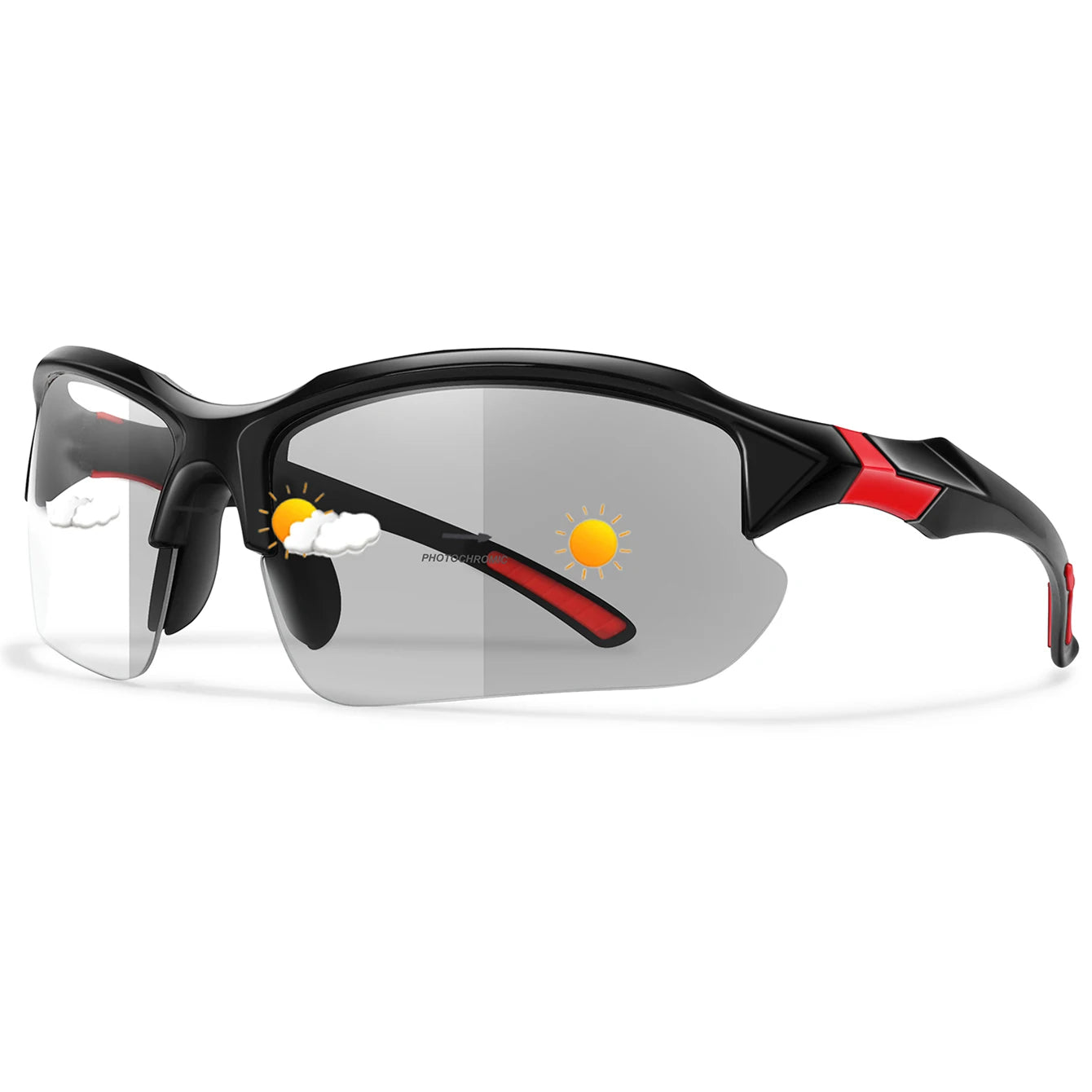 Photochromic Cycling Sunglasses Men Outdoor Sports Tactical Camouflage Goggles Vintage Driving Riding Fishing Windproof
