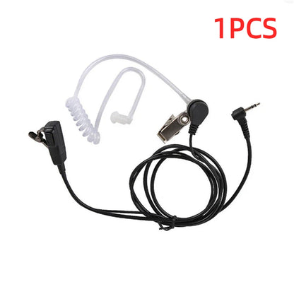 2.5mm Earpiece 1Pin Radio Air Covert Acoustic Tube Earpieces Headset with PTT Mic Compatible with Motorola T5428 TLKR T5 XTR446
