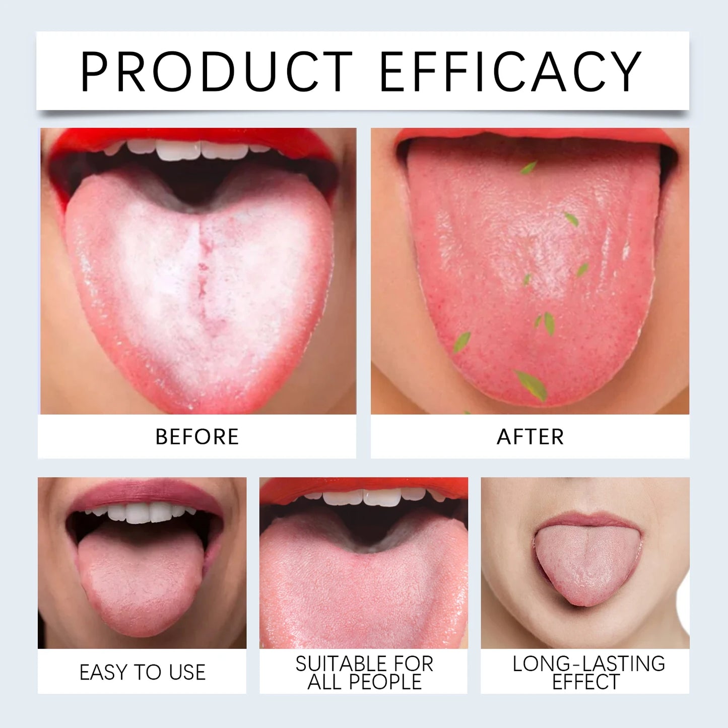 Tongue Cleaning Gel With Brush Fresh Mouth Eliminate Bad Breath Tongue Coating Removal Kit Oral Health Care 2in1 Tongue Cleaner